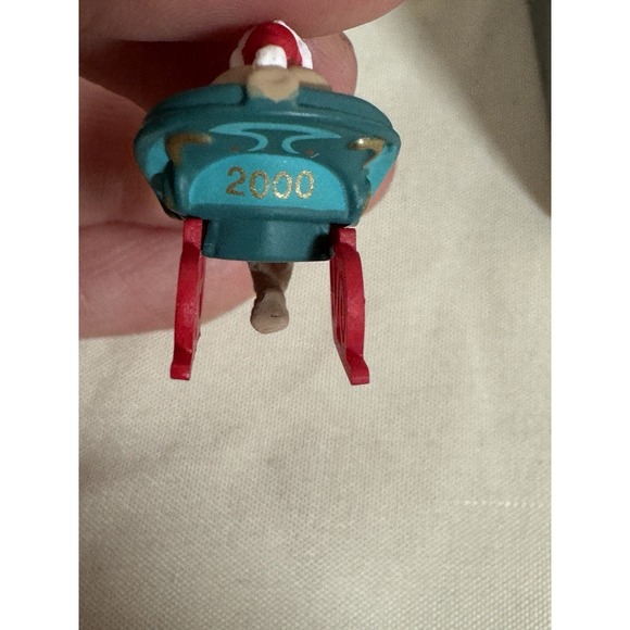 Hallmark Miniature Christmas Ornament Santas Journey Begins Sleigh VTG 2000 - Picture 9 of 9